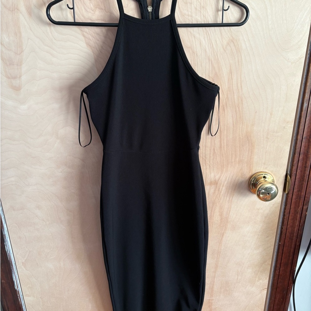 Express Black Backless Bodycon Dress